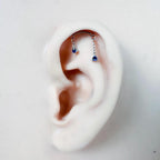 Hidden Helix Piercing 16g F136 Implant Grade Titanium Diamond CZ flat piercing, helix labret, hidden rook piercing