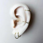 16g Simple Dainty Twisted F136 Titanium daith hoop, daith huggie, hoop huggies, cartilage piercing, helix hoops, septum ring, nose ring,