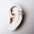 14g 16g 18g 8mm 10mm 12mm Champagne CZ Illyana Charm Implant Grade F136 Titanium Chain Helix Hoop, Conch hoop, gold hoop, silver hoop