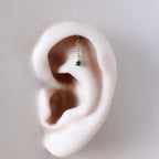 Dainty F136 Titanium 16G, 18G Vera Flat Push Pin Vertical Helix Piercing Cartilage, Vertical rook piercing, hidden rook piercing
