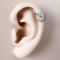 16g 8mm Reversible Serenity Implant Grade Titanium Chain Gem Hoop conch, helix piercing , conch piercing hoop, gold hoop, silver hoop