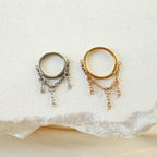 18g-14g, 6mm-12mm Titanium Chain Tassel Conch Hoop, Helix Hoop, Simple Minimalist