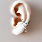 14g 16g 18g 6mm-12mm Aurora Emerald Implant Grade Titanium Chain Helix Hoop, conch hoop, gold hoop, silver clicker hoop, Segment hoop