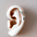 14g 16g 18g 6mm - 12mm Aurora Moss Agate Implant Grade Titanium Chain Helix Hoop, Segment Ring, Conch Hoop, Gold Hoop, Silver Clicker Hoop