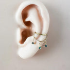 14g 16g 18g 6mm-12mm Opal Arya Charm Implant Grade F136 Titanium Chain Conch Hoop, helix hoop, gold hoop, silver clicker hoop, segment