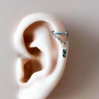 14g 16g 18g 6mm-12mm Aurora Emerald Implant Grade Titanium Chain Helix Hoop, conch hoop, gold hoop, silver clicker hoop, Segment hoop