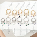 14g 16g 18g 6mm-12mm Sapphire Arya Charm Implant Grade F136 Titanium Chain Conch Hoop, helix hoop, gold hoop, silver clicker hoop, segment