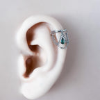 14g 16g 18g 6mm-12mm Camellia Implant Grade Titanium Chain Gem Hoop conch, septum ring piercing , conch hoop, gold hoop, silver hoop