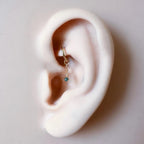 14g 16g 18g 6mm-12mm Dainty Tiny Emerald CZ Vera Dangle Charm Rook Piercing, cartilage piercing, helix hoop, clicker hoop, segment hoop