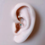 14g 16g 18g 6mm-12mm Dainty Tiny Diamond CZ Vera Dangle Charm Rook Piercing, cartilage piercing, helix hoop, clicker hoop, segment hoop