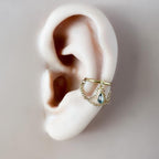 14g 16g 18g 6mm-12mm Diamond CZ Camellia Stainless Steel Chain Gem Hoop conch, septum piercing , conch hoop, gold hoop, helix hoop