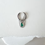 Non Piercing Clip On Ear Cuff Dainty Diamond CZ Teardrop Double Chain Helix Piercing, cartilage piercing, conch hoops, conch clip on