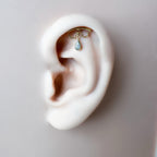 Dainty Hidden Helix Piercing 16g Titanium Camellia Opal CZ flat piercing, helix labret, cartilage piercing, chain piercing 6mm 7mm 8mm