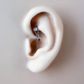 16g 18g 6mm 8mm Dainty Double Hoop Sapphire CZ Dangle Charm, Titanium Rook Piercing Hoop, hoop huggies, cartilage piercing, helix hoop charm