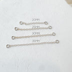 Simple Sterling Silver Chain (only) for Piercing, Helix Chain Piercing, Chain Earring, Conch Chain Piercing, layered chain, nose chain