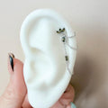 20g Dainty Chain Helix Piercing, cartilage piercing, chain earrings, peridot cz