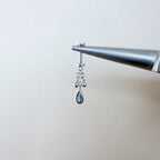 Dainty Silver Moss Agate Pear Ball Charm F136 Titanium 16G 18g Push Pin Flat Back Vertical Helix Piercing, Vertical hidden rook piercing