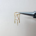14g 16g 18g 6mm-12mm Starfall Stardust Implant Grade Titanium Chain Gem Hoop conch, septum piercing , conch hoop, gold hoop, helix hoop