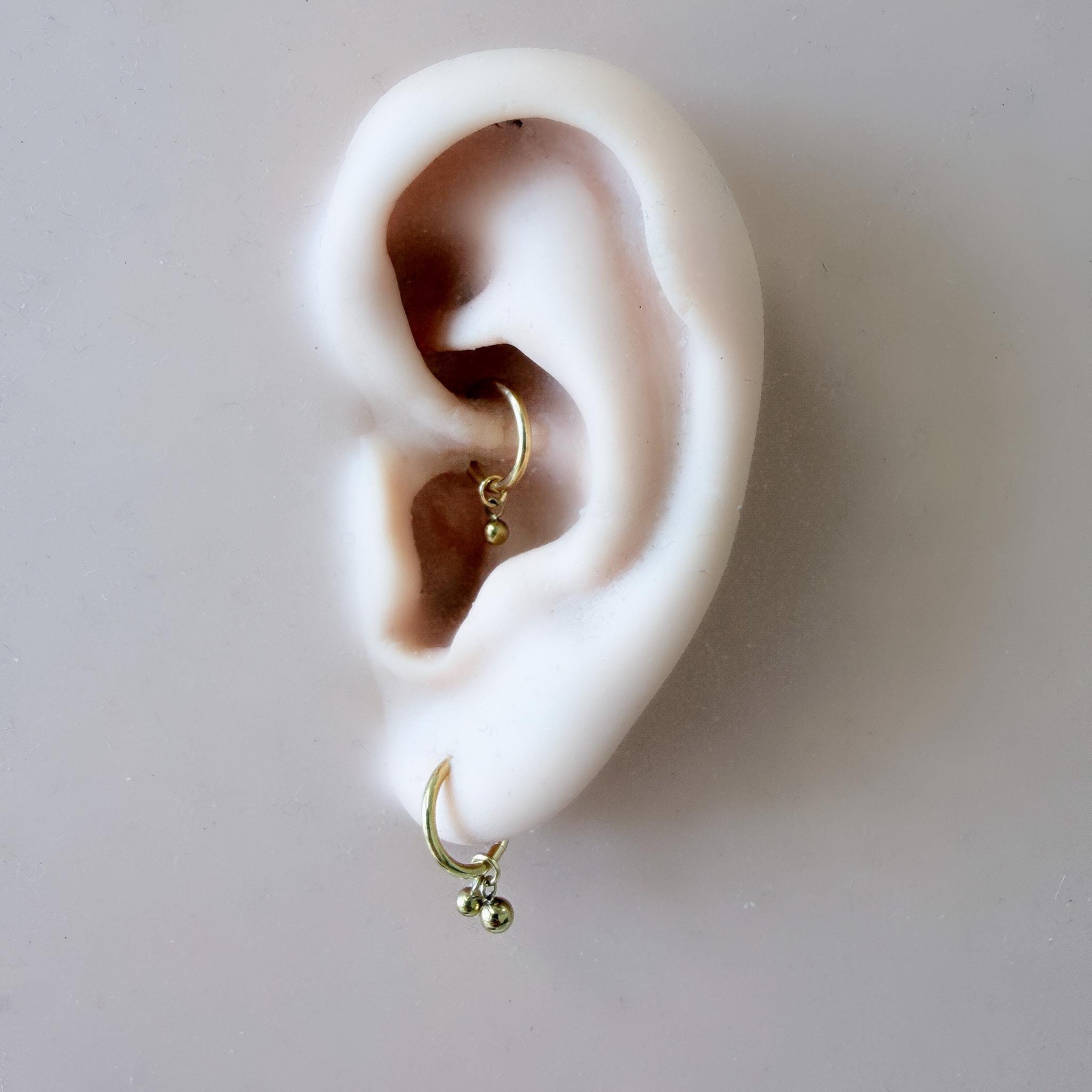 Dainty Waterproof Hypoallergenic Stainless Steel Ball Charms, Helix Hoop Charm, earring charms, Titanium Hoops, cartilage piercing charms