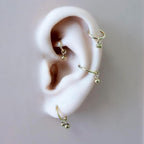 Dainty Waterproof Hypoallergenic Stainless Steel Ball Charms, Helix Hoop Charm, earring charms, Titanium Hoops, cartilage piercing charms