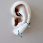 Dainty Waterproof Hypoallergenic Stainless Steel Ball Charms, Helix Hoop Charm, earring charms, Titanium Hoops, cartilage piercing charms
