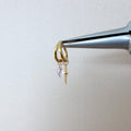 16g 18g 6mm 8mm Dainty Double Hoop Crystal CZ Dangle Charm, Titanium Rook Piercing Hoop, hoop huggies, cartilage piercing, helix hoop charm