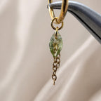 Waterproof Tarnish Free Dainty Diamond CZ Marquise Charm Chain Dangle Helix Hoop Charm, earring charms, Titanium Hoops, cartilage piercing