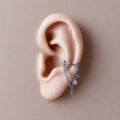 14g/16g/18g 6mm-12mm Dainty Celestial Star or Moon Helix Chain Piercing, Conch Hoop Charm Earring