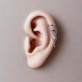 14g/16g/18g 6mm-12mm Dainty Celestial Star or Moon Helix Chain Piercing, Conch Hoop Charm Earring