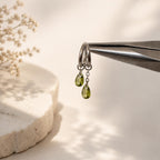 16g 18g 6mm 8mm Dainty Double Hoop Crystal CZ Dangle Charm, Titanium Rook Piercing Hoop, hoop huggies, cartilage piercing, helix hoop charm
