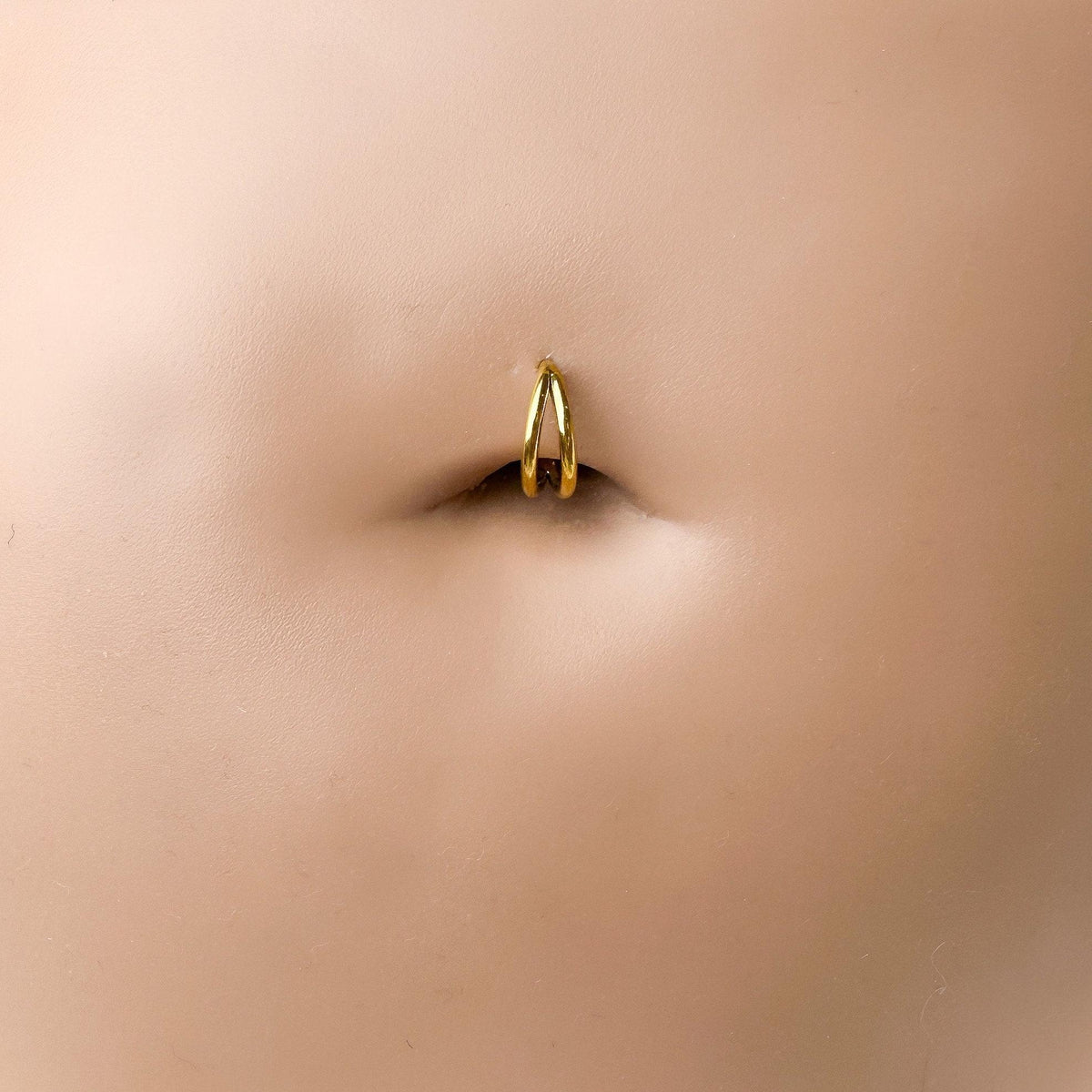 16g implant grade g23 titanium double hoop belly ring, belly piercing f128 titanium ring hoop, belly hoop