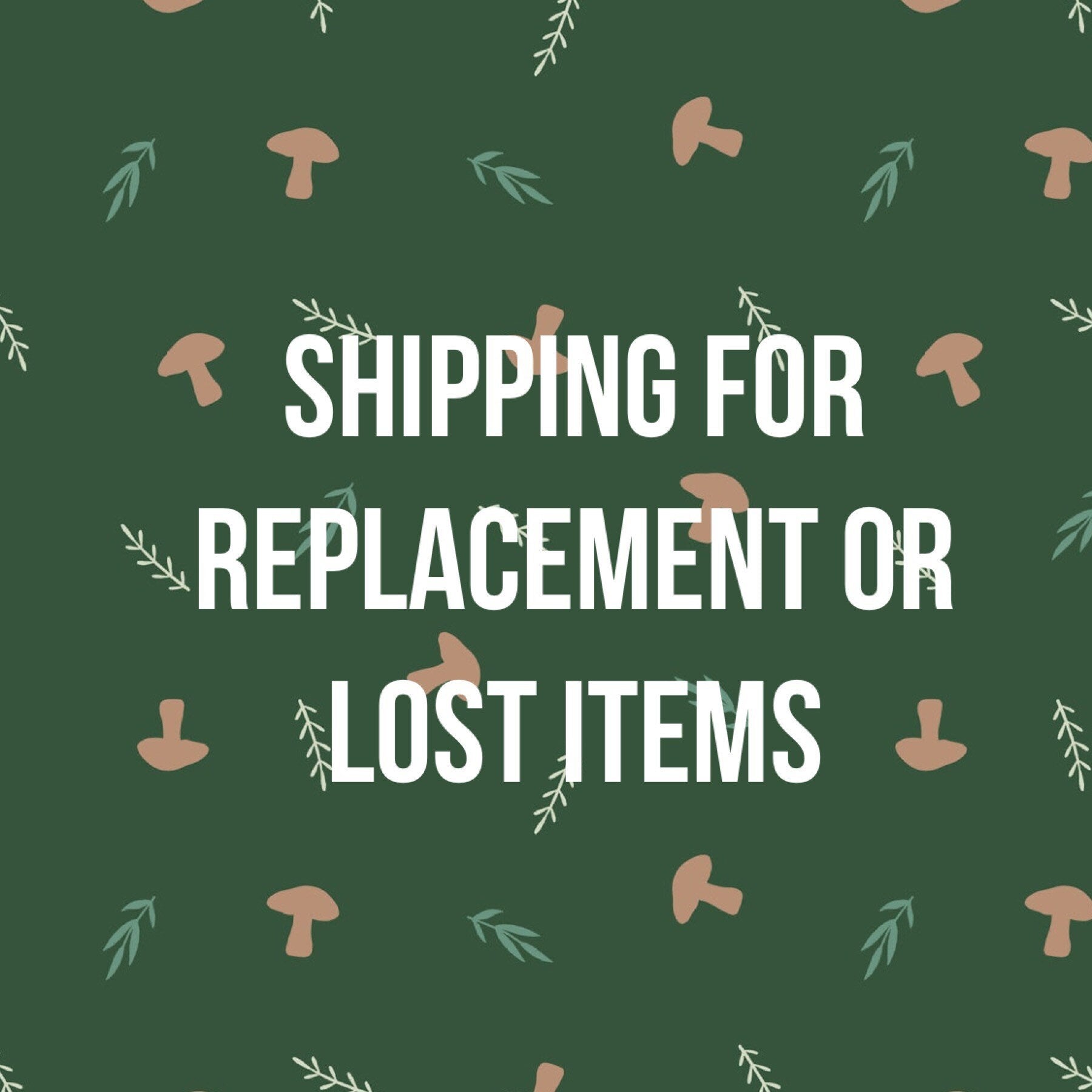 USPS Shipping for lost or replacement